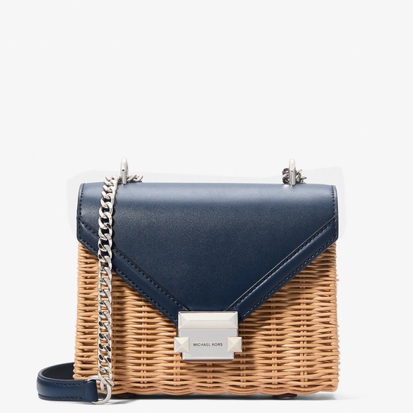 NWT Michael Kors Whitney Small Wicker Shoulder bag - Picture 1 of 9